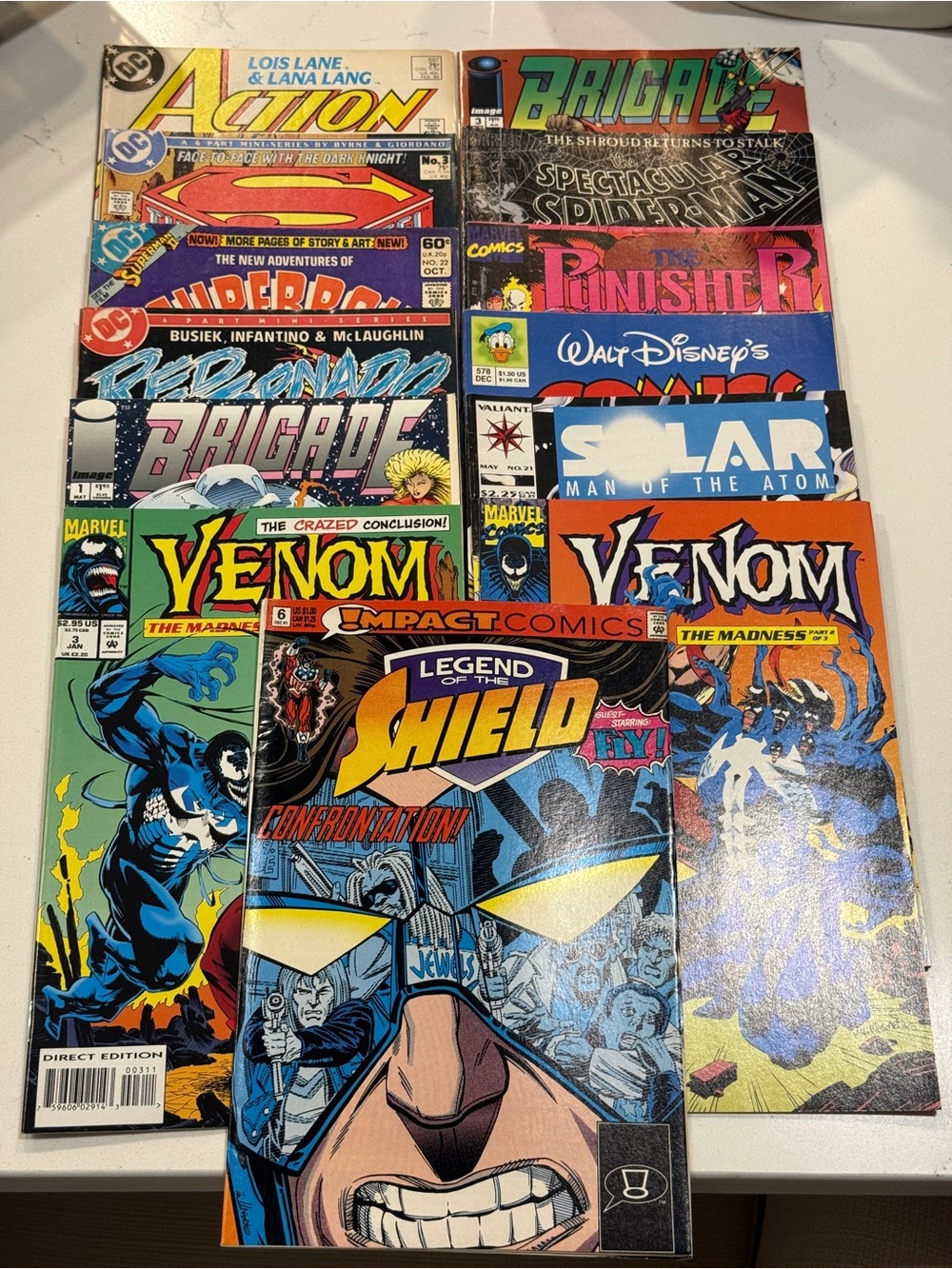 Vintage Comic Book Lot 13 Marvel DC Venom Spider-Man Punisher